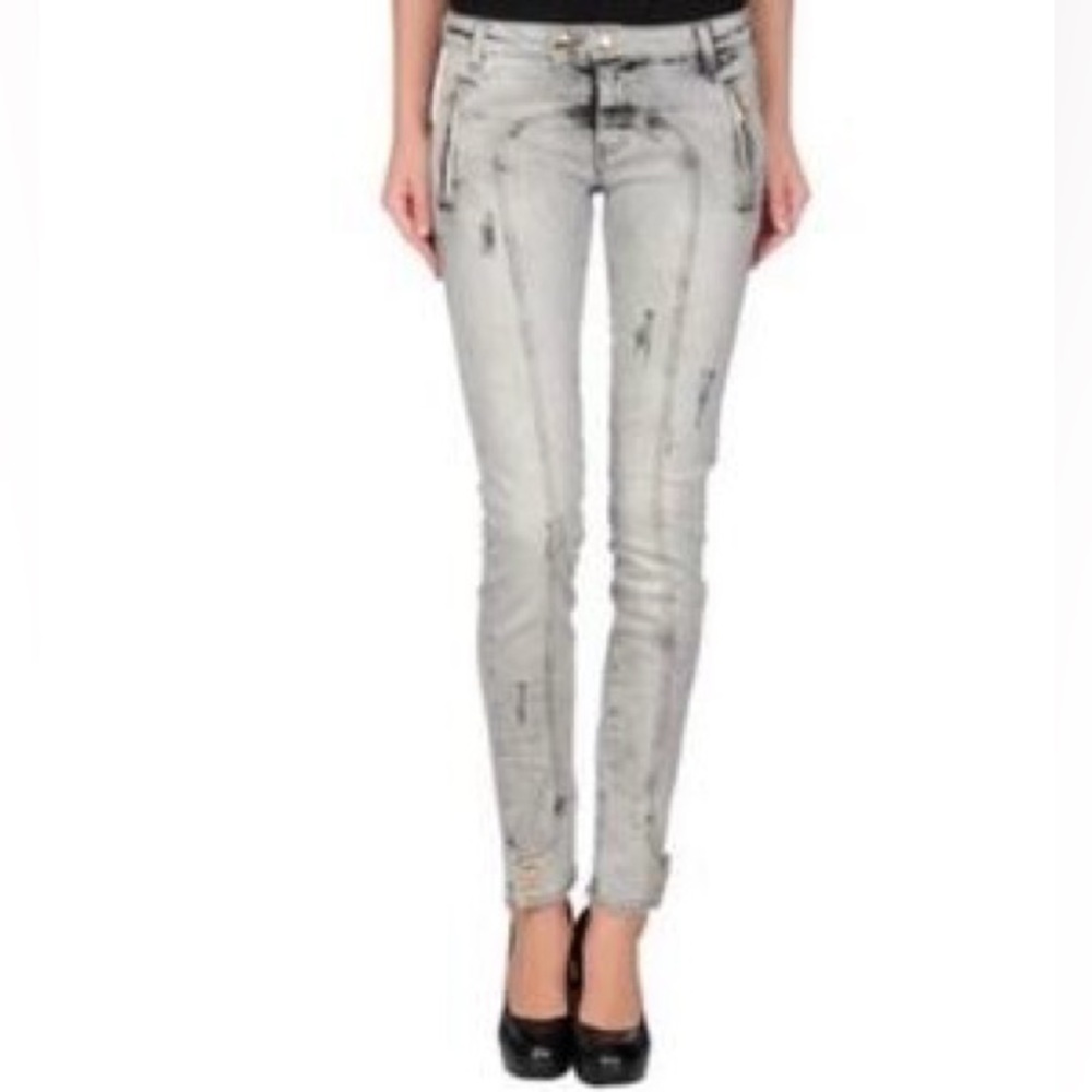 Pierre Balmain Jeans Acid Washed  Skinny Jeans size 29
